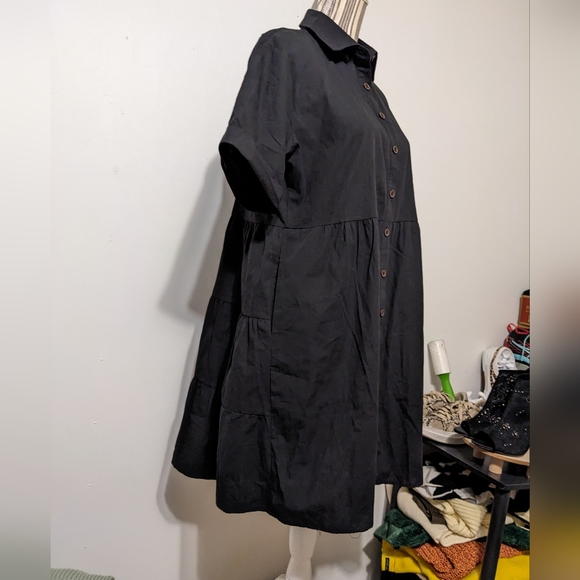 Pygfemr black high waisted dress button front nwt - Picture 6 of 15